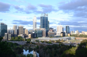 Die Skyline von Perth